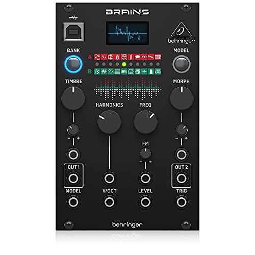 Behringer BRAINS High-Resolution Multi-Engine Oscillator Module for Eurorack with 20 Synthesis Engines, 96 kHz Sound Quality and OLED Oscilloscope