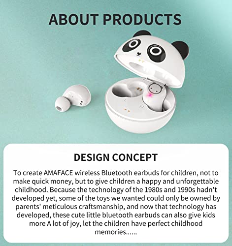 AMAFACE Panda Kids Earbuds Cute Wireless Earbuds and in-Ear Headphones Gifts for School Girls and Boys Great for Kids who Listen to Songs, Study, Exercise and Love Animals,Headphone case White | The Storepaperoomates Retail Market - Fast Affordable Shopping