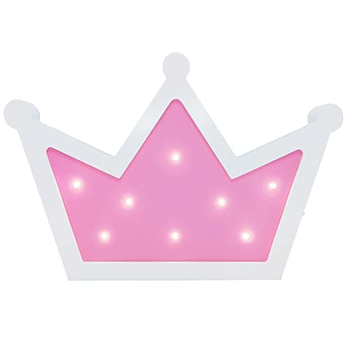 HaakLux Pink Crown LED Light,Crown Lights Wall Decor,Princess Queen Kings Decoration Sign for Kids Room Home Living Room Bedroom Wedding Birthday Party Christmas