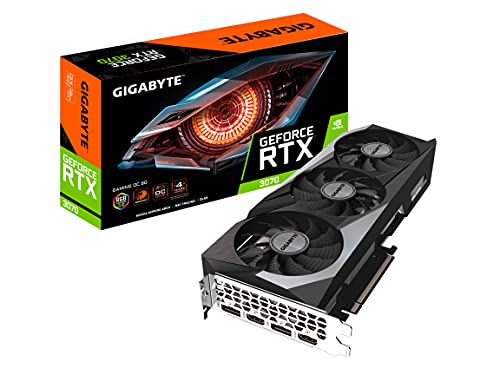 GIGABYTE GeForce RTX 3070 Gaming OC 8G (REV2.0) Graphics Card, 3X WINDFORCE Fans, LHR, 8GB 256-bit GDDR6, GV-N3070GAMING OC-8GD Video Card