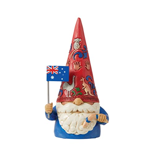 Enesco Jim Shore Heartwood Creek Gnomes Around The World Australian Figurine, 5.5 Inch, Multicolor
