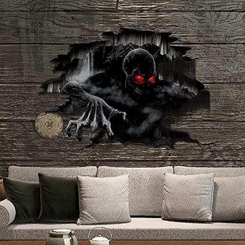 Halloween Wall Decor 3D Ghost Hand Floor Wall Ceiling Stickers Peel and Stick Skeleton Wall Decals Horror Halloween Zombie Art Murals Window Clings Bar Pub Party Halloween Decorations for Home