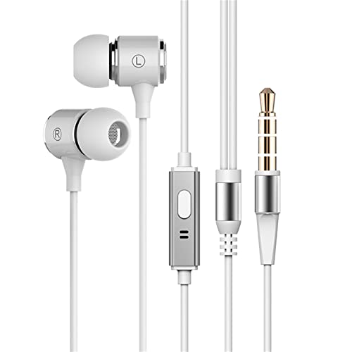 Long Cord Earplug Headphones Without Mic for Tv Watching,Wired Ear Buds Earbuds with Microphone,Noise Cancelling Music Headphones for Work,Deep Bass 3.5mm Earbuds for Compute,in Ear Monitors (5FT)