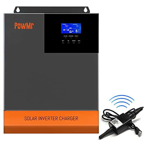5000W Solar Inverter 48v to 110V AC, Off-Grid Solar Inverter Built in 80amp MPPT Controller, Pure Sine Wave Inverter Max 5000W 500V PV Input, for 48V Lead Acid/Lithium Batteries