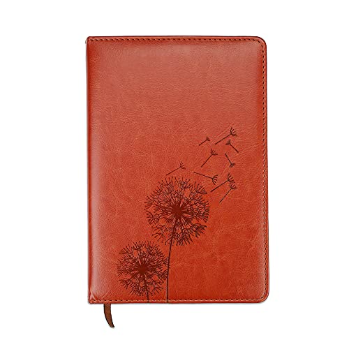 Leather Journal Writing Notebook for Women & Men, Art Gifts Travel Diary (Dandelion, Brown)