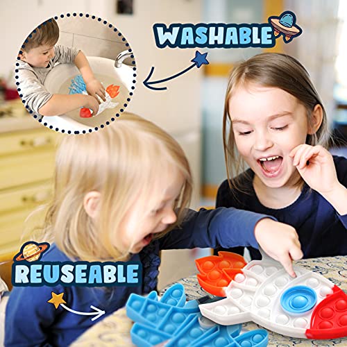 Sensory Pop Fidget It Toy for Boys Birthday Gift for Kids | 2 Packs Push Pop Bubble Popper Toys | Fidget Push Squeeze Toys Silicone Pop for Autistic Kids Adult Classroom Anxiety Stress Relief Toy | The Storepaperoomates Retail Market - Fast Affordable Shopping