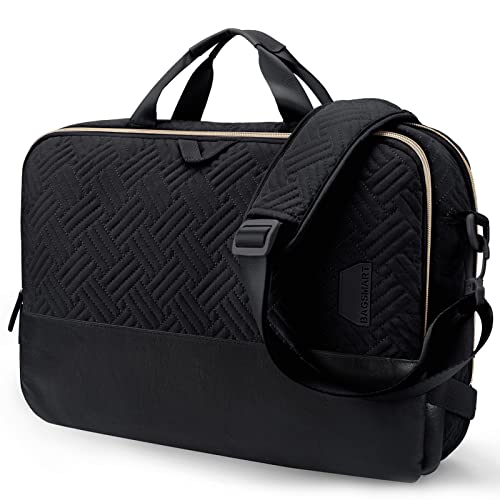 Laptop Bag for Women,BAGSMART 15.6 Inch Computer Bag,Laptop Carrying Case,Laptop Business Briefcase,Office Bag Travel Work,Black