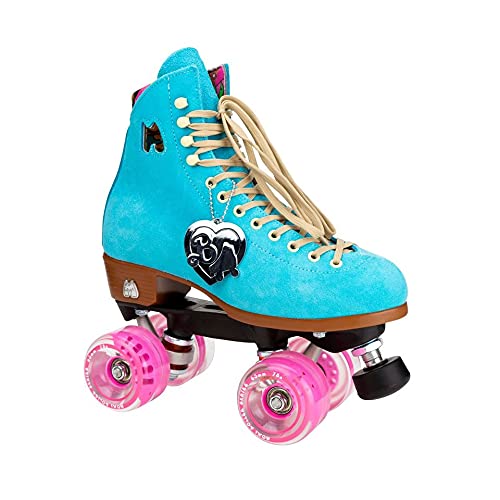 Moxi Skates – Malibu Barbie Limited Edition – Fun and Fashionable Womens Quad Roller Skate | True Blue| Size 8