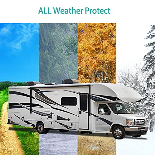VOGREX RV Windshield Snow Cover Class C Compatible with Ford E450 1997-2022 UV Block RV Front Window Cover Sunshade Motorhome Windshield Snow Cover with Mirror Cutouts, Elastic Corner Bands | The Storepaperoomates Retail Market - Fast Affordable Shopping