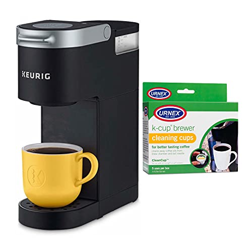 Keurig K-Mini Single Serve K-Cup Pod Coffee Maker (Black) Bundle with Cleaning Cups (5 Cups) – (2 Items)