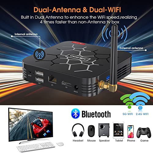 Android TV Box 10.0, X6 PRO Android Box 4GB RAM 64GB ROM Allwinner H616 Quad-core 64bit, Support 2.4G/5.8G WiFi 4K Utral HD / 3D / H.265 with Bluetooth Smart TV Box | The Storepaperoomates Retail Market - Fast Affordable Shopping