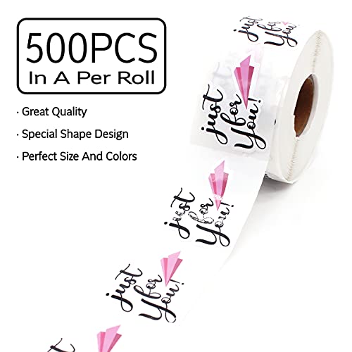 Wailozco 1.5” Just for You Stickers , Thank You Stickers,Handmade Stickers,Business Stickers,Envelopes Stickers for Online Retailers,Handmade Goods,Small Business,500 Labels Per Roll | The Storepaperoomates Retail Market - Fast Affordable Shopping