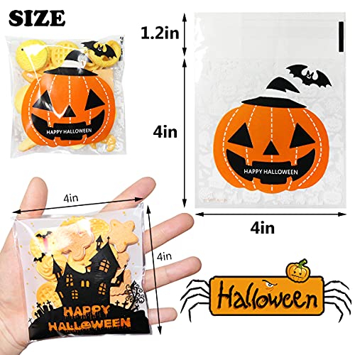 HADDIY Halloween Small Cellophane Candy Bags,300 Pcs Self Adhesive Clear Cookie Treat Bags for Kids Halloween Party Favor and Gift Packing | The Storepaperoomates Retail Market - Fast Affordable Shopping