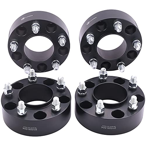 VLAOSCHI Black Forged 5×135 Hubcentric Wheel Spacers 2 Inch with 14×2 Studs Compatible with Ford Lin-coln 5 Lug for 1997-2003 F150 | 1997-2002 Expedition | 1998-2002 Navigator – Pack of 4