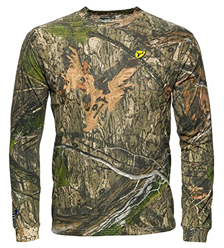 SCENTBLOCKER Scent Blocker Fused Cotton Lightweight Long-Sleeve Shirt, Camo Hunting Clothes (Mossy Oak Country DNA, XX-Large)