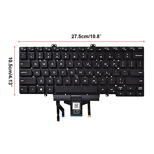 SUNMALL Replacement Keyboard with Backlit and Trackpoint Compatible with Dell Latitude 7400 3400 5400 7410 5401 NOT Fit for Latitude 7400 2-in-1 Black US Layout | The Storepaperoomates Retail Market - Fast Affordable Shopping