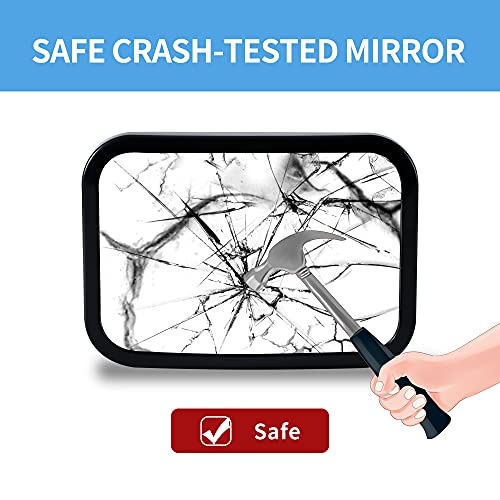 SZJHKJ Baby Car Mirror, Safety Car Seat Mirror for Infants, Wide Crystal Clear View, No Assembly Required, Adjustable, Crash Tested and Anti-Fall Double Seat Belt | The Storepaperoomates Retail Market - Fast Affordable Shopping