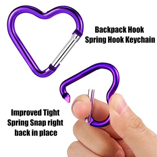Ferraycle Heart Shape Keychain Clip Aluminum Alloy Keychain Clip Spring Snap Hook Loaded Hook for Outdoor(20 Pieces) | The Storepaperoomates Retail Market - Fast Affordable Shopping