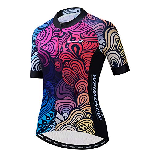 Womens Cycling Jersey Short Sleeve Bike Racing Shirt Shorts Bicycle Lady Sportwear Clothing L
