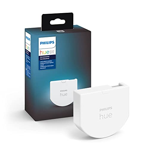 Philips Hue Wall Switch Module, Keeps Hue Smart Lights Reachable When Switch is Off (White 1-Pack), Requires Hue Lights and Hue Bridge
