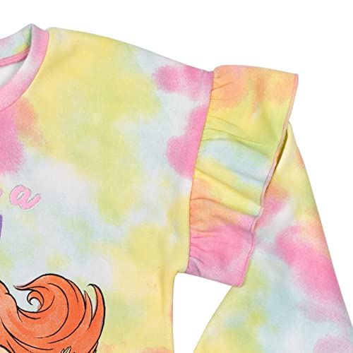 Disney Little Mermaid Princess Ariel Little Girls Fleece Pullover Sweatshirt Tie Dye 6-6X | The Storepaperoomates Retail Market - Fast Affordable Shopping