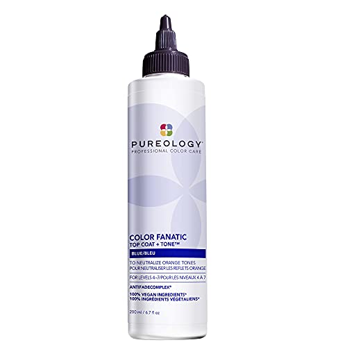 Pureology Color Fanatic Top Coat + Tone Blue High-Gloss Hair Toner | Toning Hair Gloss for Color-Treated Hair | Glaze For Dark Blonde to Brunette Hair | 6.7 Fl Oz | The Storepaperoomates Retail Market - Fast Affordable Shopping