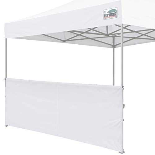 Eurmax Instant SunWall for 10×10 Pop up Canopy, Canopy Half Walls, Outdoor Instant Canopies, 1 Pack Half Sidewall Only（White）