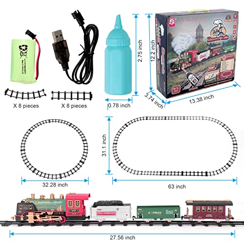 Remote Control Train- Rechargeable Battery and Remote- Christmas Train Sets with Real Smoke, Music & Lights – Electric Train Toy Gift Toys for 3 4 5 6 7 8+ Year Old Kids… | The Storepaperoomates Retail Market - Fast Affordable Shopping