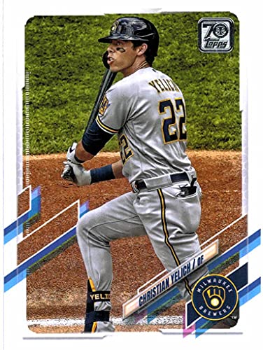 2021 Topps Series 1 & 2 Milwaukee Brewers Team Set with Christian Yelich & Corbin Burnes – 19 Cards