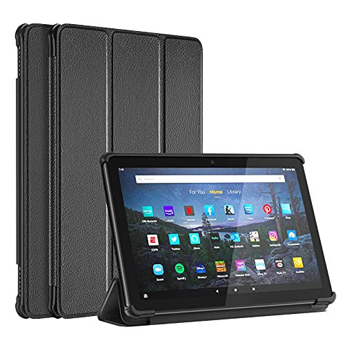 Fire 10 Tablet Case, Amazon Kindle Fire HD 10 Case 2021, Ubearkk Folding Shell Stand Auto Wake/Sleep Protective Cover Case for All New Fire HD 10 & 10 Plus Tablet (11th Generation 2021 Release)