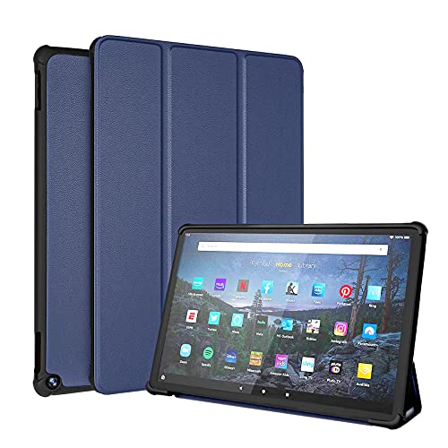 Fire HD 10 Tablet Case, Kindle Fire 10 Case(Only Compatible with 11th Generation 2021 Release)-Slim Leather Cover with Auto Wake/Sleep for All-New Amazon Fire HD 10 and Fire HD 10 Plus, Blue
