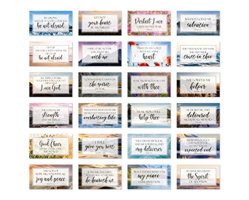 JBH Creations Be Not Afraid Bible Verse Cards with Full Scripture – Pack of 48