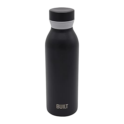 BUILT Cascade Water Bottle, 18 ounces, Black