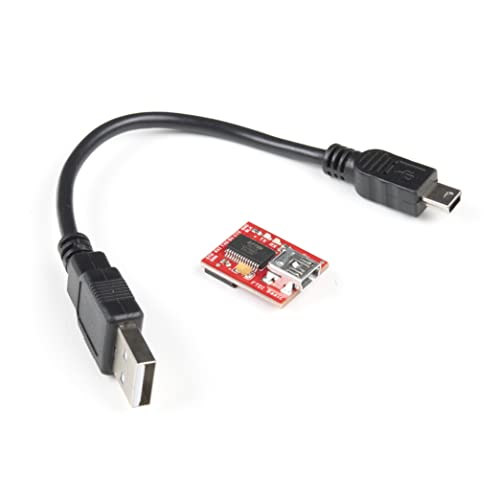 SparkFun FTDI Starter Kit – 5V – What You Need to get Started with FTDI FT232RL USB to Serial IC Compatible with Arduino or General Serial Applications USB Mini-B