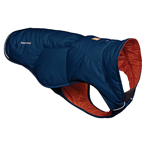 RUFFWEAR, Quinzee Insulated, Water-Resistant Jacket for Dogs with Stuff Sack, Blue Moon, Medium