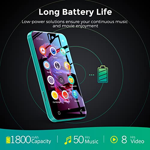 WiFi Mp3 Player with Bluetooth, TIMMKOO 4.0″ Full Touch Screen Mp3 Mp4 Player with Speaker, Portable HiFi Sound Walkman Digital Music Player with FM Radio,Recorder, Ebook,Clock, Browser (Green) | The Storepaperoomates Retail Market - Fast Affordable Shopping