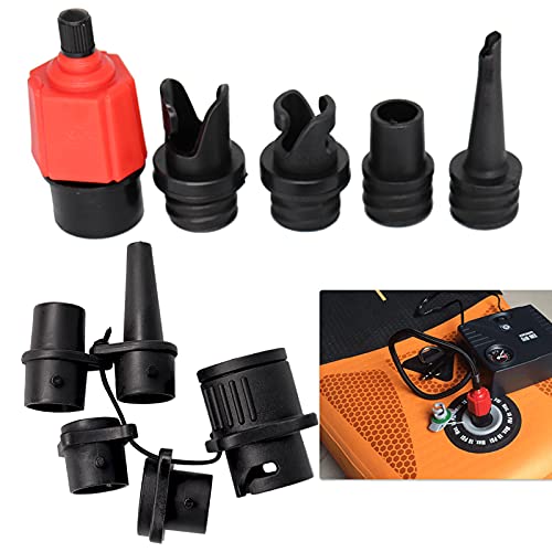 BUENNUS 9 Nozzles Car Air Compressor to Inflatable Pump Valve Adapter for Inflatable Boat,Air Mattress,Inflatable Bed,Pool,Kayak,Stand Up Paddle Board SUP Air Pump Valve Converter Adapter
