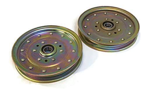 The ROP Shop (Pack of 2) Flat Idler Pulleys for Toro & Exmark 1633109, 1164667, 1267685 Mower