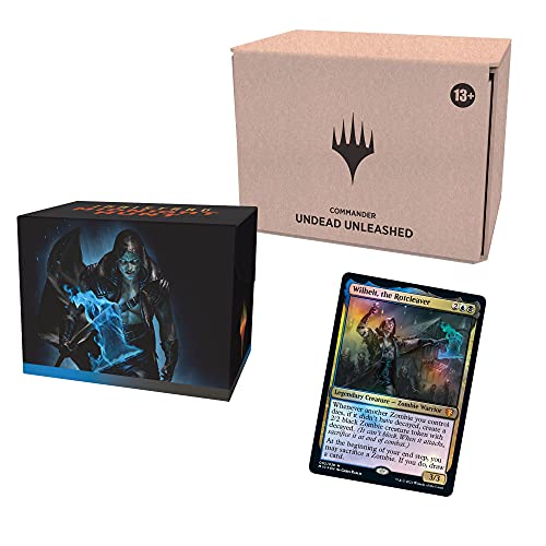 Magic: The Gathering Innistrad: Midnight Hunt Commander Deck – Undead Unleashed (Blue-Black) | Minimal Packaging Version