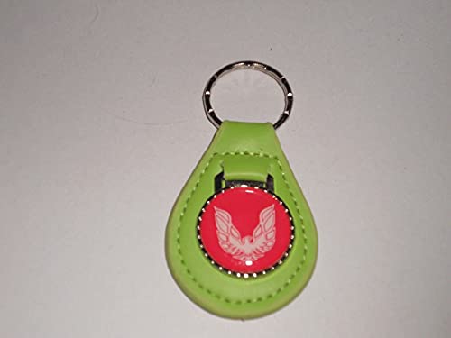 FIREBIRD OR TRANS-AM WHITE BIRD LOGO LEATHER KEYCHAIN – BRIGHT GREEN | The Storepaperoomates Retail Market - Fast Affordable Shopping