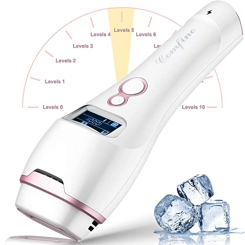 Permanent Laser Hair Removal, IPL Hair Removal System with Cooling 10 Energy Levels Painless Hair Remover Device for Women and Men, Upgraded to 1000000 Flashes for Facial Whole Body