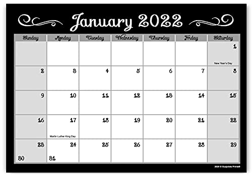 Guajolote Prints 2022-2023 Magnetic Monthly Calendar Pad for Refrigerator – 2 Years, runs from December 2021 through December 2023. 7.25 x 10 inches.