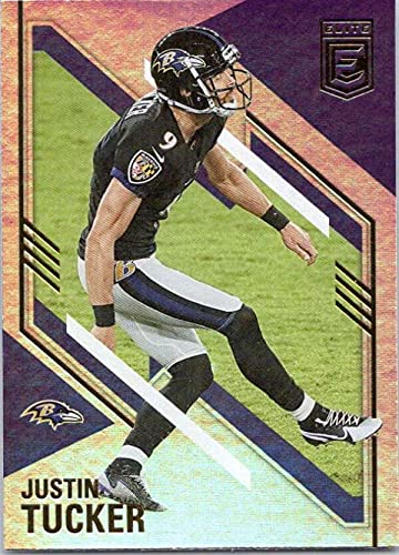 2021 Donruss Elite #93 Justin Tucker Baltimore Ravens Official NFL Football Trading Card in Raw (NM or Better) Condition