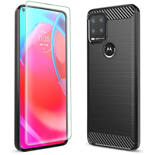 Sucnakp for Moto G Stylus 5G Case Motorola G Stylus 5G Case with Screen Protector TPU Shock Absorption Technology Raised Bezels Protective for Motorola Moto G Stylus 5G（TPU Black）