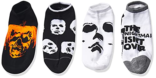 Universal Unisex Adult Halloween 2 5 Pack No Show Casual Sock, Black, 9-11 US
