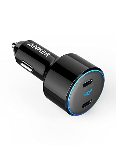 Anker USB C Car Charger, 50W 2-Port PIQ 3.0 Fast Charger Adapter, PowerDrive+ III Duo with Power Delivery for iPhone 13/13 Mini/13 Pro/13 Pro Max/12, Galaxy S10/S9, Note 9, iPad Pro and More