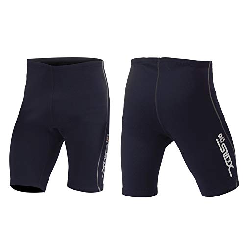 SLINX Wetsuit Short Pants Men 2mm Neoprene Shorts for Diving Kayaking Scuba Surfing Snorkeling Short Pants XL Size, black