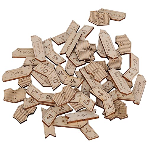 Ability, Loyalty and +1/+1 Counters Set of 194 Wood Keyword, Magic Tokens Compatible with Magic The Gathering, MTG