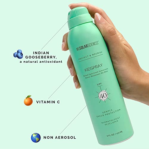 MDSolarSciences KidSpray SPF 40 – Quick Dry Water-Resistant Kids Sunscreen Spray – Broad Spectrum Face and Body UV Protection – Fragrance Free Vegan Sunscreen for Kids, 6 Fl Oz | The Storepaperoomates Retail Market - Fast Affordable Shopping
