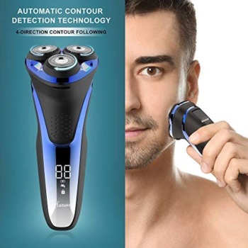 Hatteker Electric Shaver Rotary Razor for Men Cordless Beard Trimmer with Pop-up Trimmer Rechargeable | The Storepaperoomates Retail Market - Fast Affordable Shopping